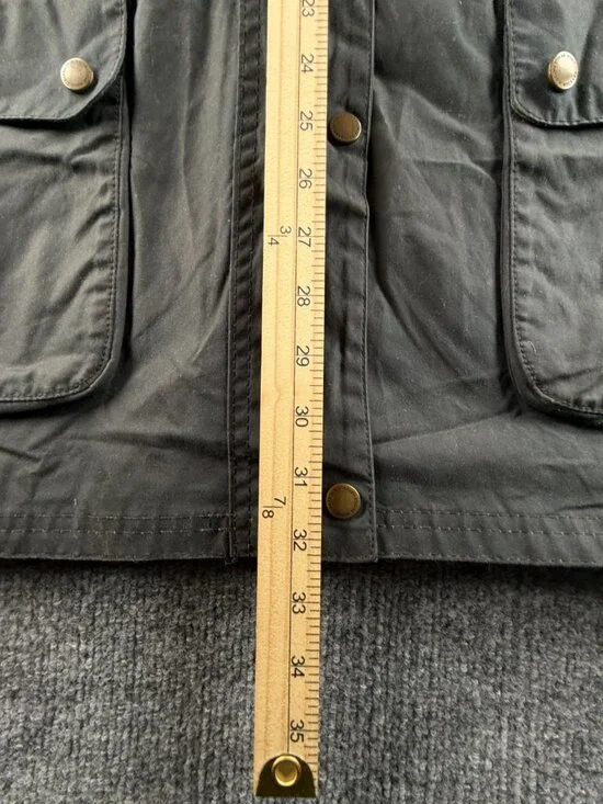 Barbour Love Wax Jacket Women Full Zip Blue Size 12 US Bird Lining Bridgewater - Picture 6 of 16